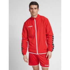 Kurtka poliestrowa Hummel Authentic Micro Jacket czerwona. Czerwone bluzy męskie Hummel, l, bez wzorów, sportowe, bez kaptura. Za 89.00 zł.