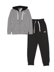 Bluza z kaptur na co dzień na siłownię. Czarne bluzy męskie LEONE 1947 APPAREL, bez wzorów, z dresówki, bez kaptura. Za 105.21 zł.