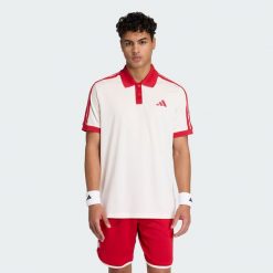Koszulka Polo Tennis Classics. Białe koszulki polo męskie Adidas, bez wzorów, bez kołnierzyka, bez ramiączek, tenisowe, climacool (adidas). Za 279.00 zł.