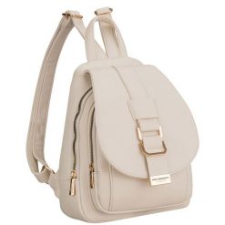 Mały plecak damski plecaczek miejski beżowy ze skóry ekologicznej Peterson PTN MBP-04-F19. Brązowe plecaki damskie Peterson, bez wzorów, ze skóry ekologicznej. Za 89.99 zł.
