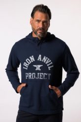 Męska Bluza z kapturem Iron Anvil fitness kaptur do rozm. 7 XL. Niebieskie bluzy męskie JAY-PI, m, bez wzorów, z bawełny, z kapturem, na fitness i siłownię. Za 279.99 zł.