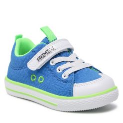 Tenisówki Primigi. Niebieskie półbuty chłopięce Primigi, bez wzorów, bez zapięcia. Za 189.99 zł.