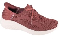 Buty sportowe Sneakersy damskie, Skechers Slip-Ins Ultra Flex 3.0 - Brilliant. Czerwone obuwie sportowe damskie Skechers, bez wzorów, z materiału, trekkingowe. Za 299.99 zł.