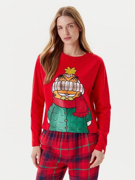 United Colors Of Benetton Koszulka piżamowa 3DKE3M06L Czerwony Regular Fit. Czerwone koszule nocne damskie United Colors Of Benetton, l, bez wzorów, z bawełny. Za 109.99 zł.