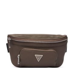 Nerka Guess. Brązowe saszetki męskie Guess, młodzieżowe, małe. Za 329.99 zł.