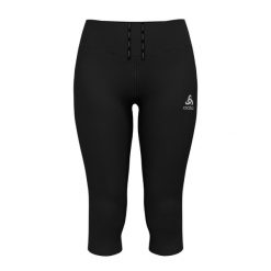 Legginsy 3/4 do biegania damskie Odlo ESSENTIAL. Czarne legginsy damskie Odlo, l, bez wzorów, sportowe, do biegania. Za 269.99 zł.