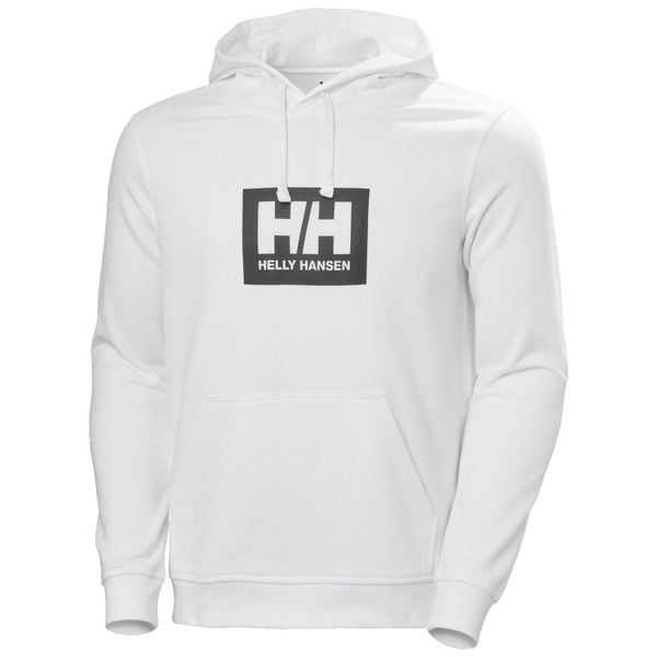 Bluza z kapturem Helly Hansen Box. Białe bluzy męskie Helly Hansen, m, bez wzorów, z bawełny, z kapturem. W wyprzedaży za 311.90 zł.
