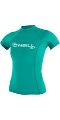 Damska koszulka typu rashguard O'Neill wetsuits Basic Skins. Niebieskie t-shirty damskie O'Neill, s, bez wzorów, z materiału, eleganckie, bez kołnierzyka. Za 177.50 zł.