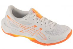 Buty do siatkówki damskie, Gel-Rocket 12. Białe obuwie sportowe damskie Asics, bez wzorów, z materiału, do siatkówki. Za 373.10 zł.