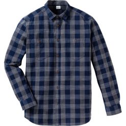 Koszula z długim rękawem, ze sztywniejszego materiału, Regular Fit bonprix ciemnoniebieski w kratę. Koszule męskie marki Giacomo Conti. Za 89.99 zł.