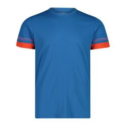 Koszulka męska CMP 33N6677. Niebieskie koszulki sportowe męskie CMP, m, bez wzorów, bez kołnierzyka, bez ramiączek. W wyprzedaży za 97.99 zł.