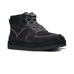 Męskie śniegowce Ugg X WM HIGHLAND SPORT BLACK. Czarne śniegowce i trapery męskie UGG, z gumy, sportowe, bez zapięcia. Za 289.00 zł.