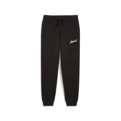 Damskie spodnie ESS+ Script PUMA Black Gold Foil. Czarne obuwie sportowe damskie Puma, xs, bez wzorów, z dzianiny. Za 247.00 zł.