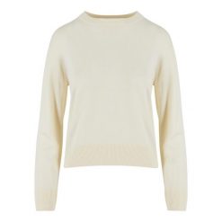 Sweter damski z okrągłym dekoltem Urban Classics. Białe swetry damskie Urban Classics, na zimę, bez wzorów, z materiału, eleganckie, bez kołnierzyka, bez ramiączek, bez kaptura. Za 191.00 zł.