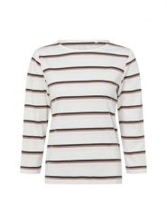 Marie Lund Koszula damska Kobiety Bawełna biały|brązowy|różowy w paski, M. Białe koszule damskie Marie Lund, m, bez wzorów, z bawełny, eleganckie, bez kołnierzyka, bez ramiączek. Za 149.95 zł.