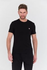 GUESS Czarny męski t-shirt Core Tee Str, Rozmiar M. Czarne t-shirty męskie Guess, l, z aplikacjami, bez kołnierzyka. W wyprzedaży za 69.99 zł.