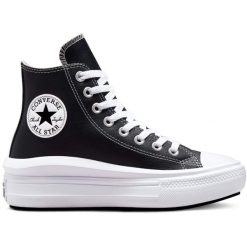 Adidasy Converse Chuck Taylor All Star Move Platform, Dla obu płci. Czarne obuwie sportowe damskie Converse, bez wzorów, ze skóry ekologicznej. Za 396.35 zł.
