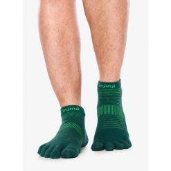 Skarpety do biegania Injinji Run Lightweight No-Show. Zielone skarpety damskie Injinji, bez wzorów. Za 69.99 zł.