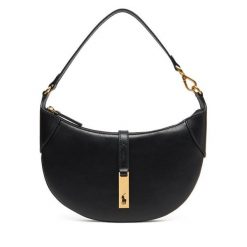 Torebka Polo Ralph Lauren. Czarne torebki do ręki damskie Polo Ralph Lauren, bez wzorów, klasyczne, bez dodatków. Za 1,779.00 zł.