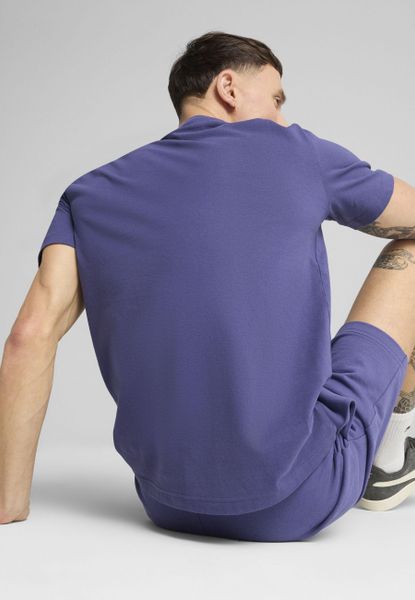 Męska koszulka Essentials Elevated PUMA Blue Crystal. Niebieskie koszulki sportowe męskie Puma, m, z aplikacjami, bez kołnierzyka, bez ramiączek, na fitness i siłownię. Za 117.00 zł.