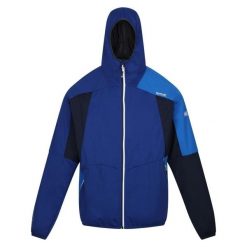 Kurtka softshell Regatta Tarvos VII. Niebieskie kurtki męskie Regatta, bez wzorów, z softshellu, trekkingowe. Za 159.99 zł.