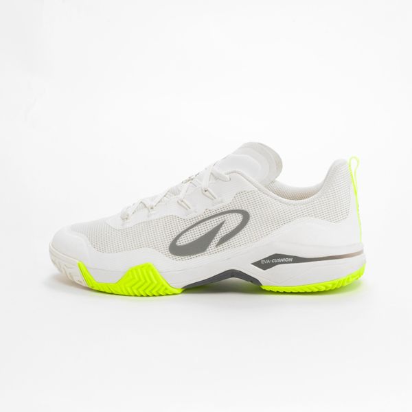 Buty do padla Kuikma PS Dynamic. Białe obuwie sportowe damskie KUIKMA, bez wzorów, z materiału. Za 269.99 zł.