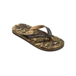 Sandały dla Mężczyzn OAHUEY Zielony. Brązowe klapki męskie Quiksilver, z gumy, sportowe. Za 127.65 zł.