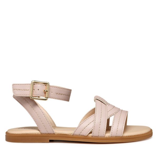 Sandały Geox. Czerwone sandały dziewczęce Geox, bez zapięcia. Za 259.99 zł.