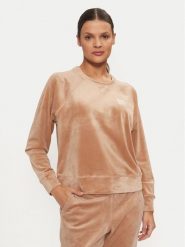 DKNY Bluza DP4T1057 Beżowy Regular Fit. Brązowe bluzy damskie DKNY, xs, bez wzorów, z syntetyku, bez kaptura. Za 179.99 zł.