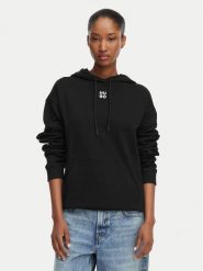 HUGO Bluza Delfinia 50522423 Czarny Regular Fit. Czarne bluzy damskie Hugo, m, bez wzorów, z bawełny, bez kaptura. Za 554.99 zł.