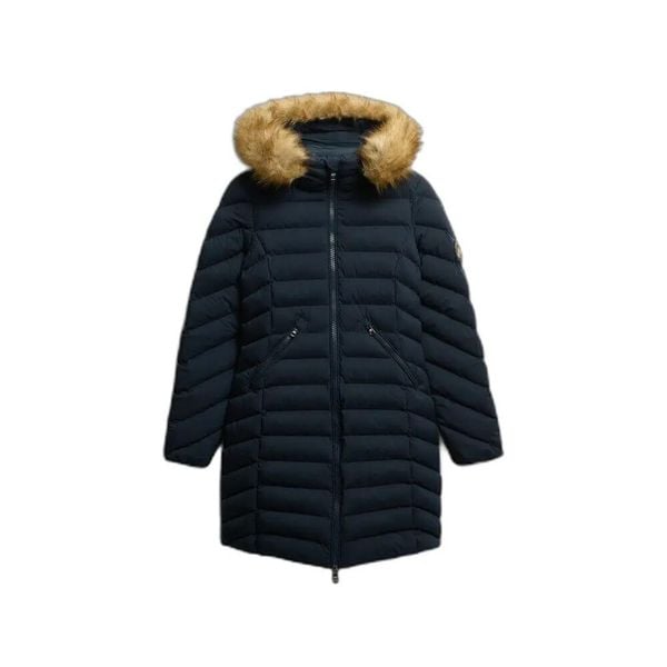 Parka dla kobiet Superdry Fuji. Niebieskie kurtki damskie Superdry., s, bez wzorów, z puchu, bez kaptura. Za 604.45 zł.