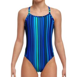 Strój kąpielowy jednoczęściowy Funkita Beam Bars - dziewczęcy. Niebieskie stroje kąpielowe dla dziewczynek FUNKITA, bez wzorów. Za 125.30 zł.