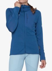 Bluza trekkingowa damska Mammut Aenergy Light ML Hooded Jacket. Niebieskie bluzy damskie Mammut, l, bez wzorów, z materiału, bez kaptura. Za 610.49 zł.