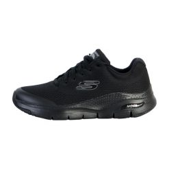 Buty do chodzenia męskie, Skechers Arch Fit. Czarne buty sportowe męskie Skechers, bez zapięcia, trekkingowe. Za 490.00 zł.