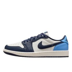 Buty do chodzenia dla dorosłych Air Jordan 1 Low OG Obsidian UNC. Szare obuwie sportowe damskie Jordan, bez wzorów, z gumy, do koszykówki. Za 902.49 zł.
