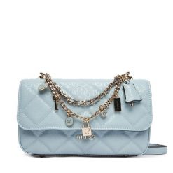 Torebka Guess. Niebieskie listonoszki damskie Guess, z aplikacjami, bez dodatków. Za 699.99 zł.