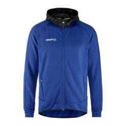 Bluza dresowa z pełnym zamkiem błyskawicznym Craft Extend. Niebieskie bluzy sportowe męskie Craft, m, bez wzorów, z dresówki, z kapturem, na fitness i siłownię. Za 399.75 zł.