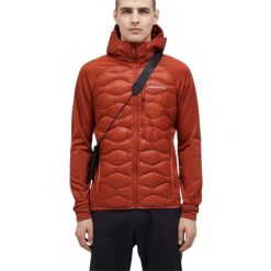 Kurtka Peak Performance M Helium Down Hybrid Hood Jacket Spiced - XXL. Brązowe kurtki sportowe męskie Peak Performance, m, bez wzorów, trekkingowe. W wyprzedaży za 999.00 zł.