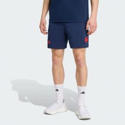 Szorty France Travel. Niebieskie krótkie spodenki sportowe męskie Adidas, m, bez wzorów, do piłki nożnej. Za 279.00 zł.