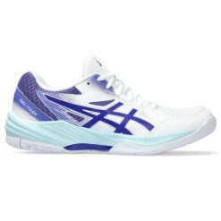 Buty halowe damskie Asics Gel-Task 3. Białe obuwie sportowe damskie Asics, bez wzorów, do siatkówki. Za 382.50 zł.