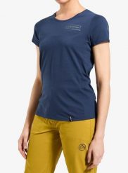 Koszulka wspinaczkowa damska La Sportiva Mantra T-Shirt. Niebieskie t-shirty damskie La Sportiva, xs, bez wzorów, z bawełny, klasyczne, bez kołnierzyka. Za 189.99 zł.