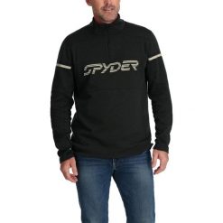 Bluza polarowa męska Spyder Speed Fleece 1/2 Zip. Czarne bluzy męskie Spyder, l, bez wzorów, z polaru, bez kaptura, narciarskie. Za 610.00 zł.