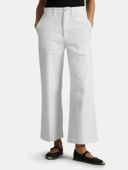 Polo Ralph Lauren Spodnie materiałowe 211873988002 Écru Wide Leg. Spodnie materiałowe damskie Polo Ralph Lauren, bez wzorów, z bawełny. Za 919.99 zł.