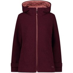 Kurtka z kapturem wooltech damska CMP. Czerwone kurtki damskie CMP, bez wzorów, z materiału, z kapturem. Za 558.90 zł.