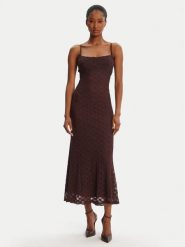 Bardot Sukienka koktajlowa Adoni Mesh 57998DB1 Brązowy Regular Fit. Brązowe sukienki damskie Bardot, bez wzorów, z meshu, wizytowe, bez kołnierzyka, bez ramiączek. Za 339.99 zł.