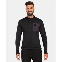 Męska polarowa warstwa środkowa Kilpi ERIN-M. Czarne bluzy męskie Kilpi, na zimę, m, bez wzorów, z polaru, bez kaptura. Za 422.05 zł.