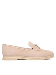 Guess Loafersy Aryanai FLTNAI SUE14 Beżowy jasny. Brązowe mokasyny damskie Guess, ze skóry. Za 634.99 zł.