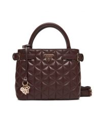 Guess Torebka Paisleigh HWQG98 83050 Brązowy. Brązowe torebki do ręki damskie Guess, z aplikacjami, ze skóry, bez dodatków. Za 589.99 zł.