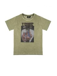 Koszulka Leone 1947 Color Block Kurzarm dla Kinder. Zielone t-shirty dla chłopców LEONE 1947 APPAREL, bez wzorów, z bawełny, bez ramiączek. Za 117.88 zł.