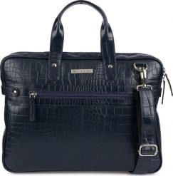 Beltimore Torba skórzana elegancka croco laptop 15"6 aktówka granatowa A4 S17. Torby na laptopa męskie Beltimore, bez wzorów. Za 439.99 zł.